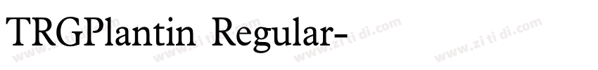 TRGPlantin Regular字体转换
